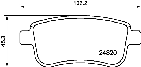 8DB355025421 HELLA Колодки гальмівні задні, дискові