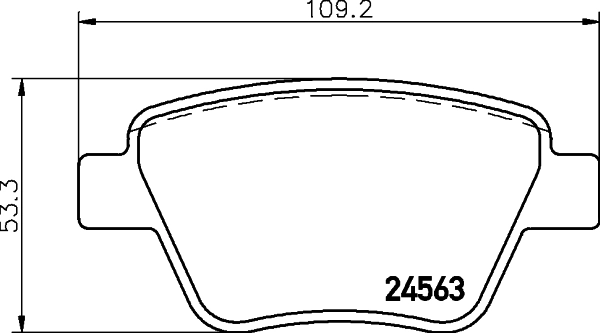 8DB355014021 HELLA Колодки гальмівні задні, дискові