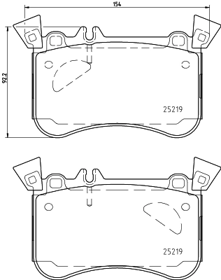 Передні тормозні колодки 1254076 General Motors