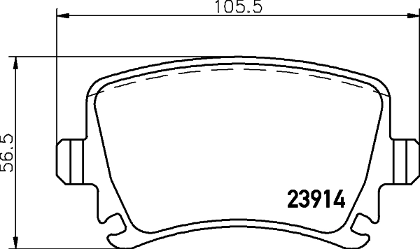 8DB355010601 HELLA Колодки гальмівні задні, дискові