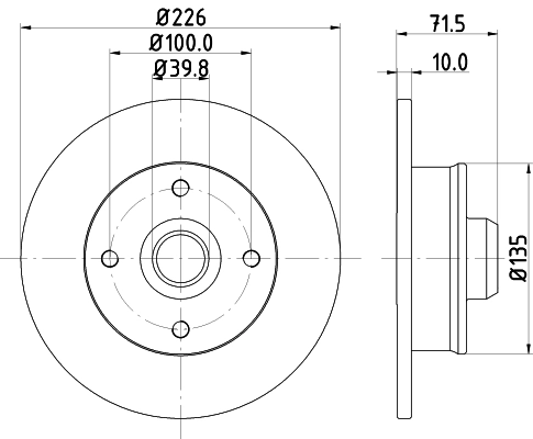 8DD355101661 HELLA Дискові гальма