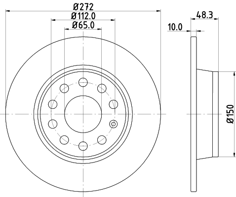 8DD355116971 HELLA Дискові гальма