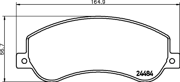 8DB355015401 HELLA Передні гальмівні колодки