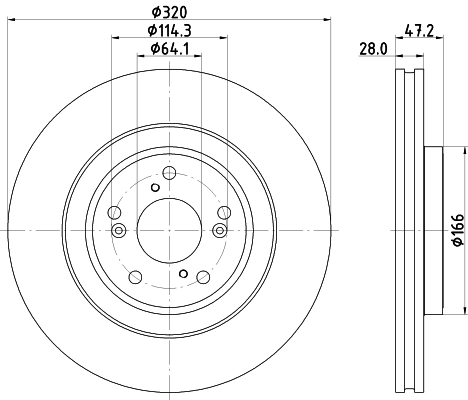 8DD355132241 HELLA Гальмо дискове переднє