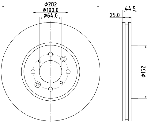 8DD355114921 HELLA Гальмо дискове переднє
