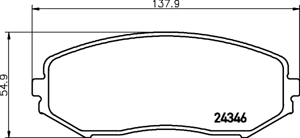 8DB355012351 HELLA Передні гальмівні колодки