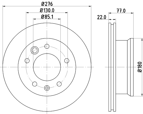 8DD355111001 HELLA Гальмо дискове переднє