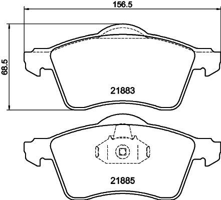8DB355008011 HELLA Передні гальмівні колодки