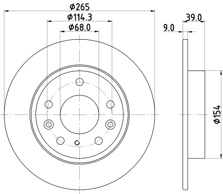 8DD355133501 HELLA Дискові гальма
