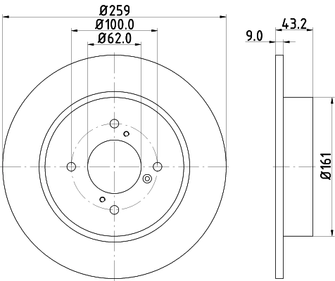 8DD355117301 HELLA Дискові гальма