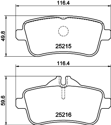 8DB355019841 HELLA Колодки гальмівні задні, дискові
