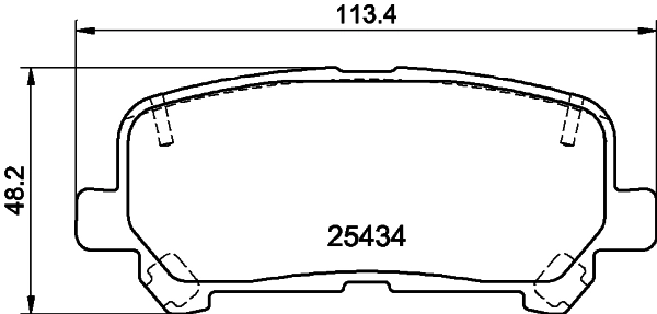 8DB355020601 HELLA Колодки гальмівні задні, дискові
