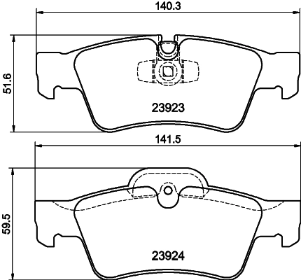 8DB355011421 HELLA Колодки гальмівні задні, дискові