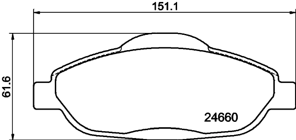 8DB355013911 HELLA Передні гальмівні колодки