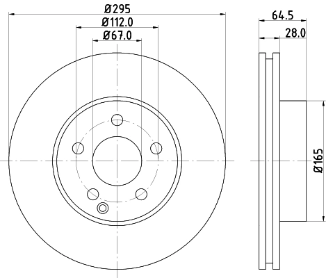 8DD355114201 HELLA Гальмо дискове переднє