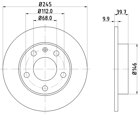 8DD355107541 HELLA Дискові гальма