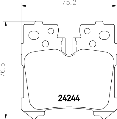 8DB355006651 HELLA Колодки гальмівні задні, дискові