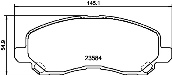 8DB355009671 HELLA Передні гальмівні колодки