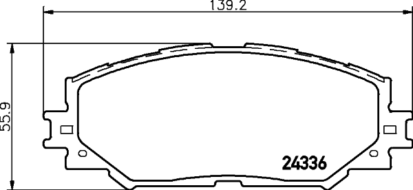 8DB355006861 HELLA Передні гальмівні колодки