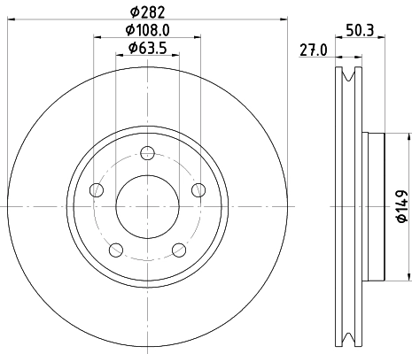 8DD355132021 HELLA Гальмо дискове переднє