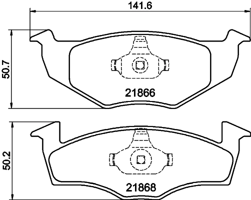 8DB355007891 HELLA Передні гальмівні колодки