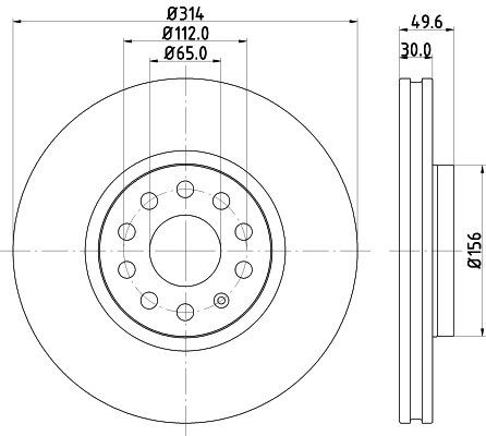 8DD355117791 HELLA Гальмо дискове переднє