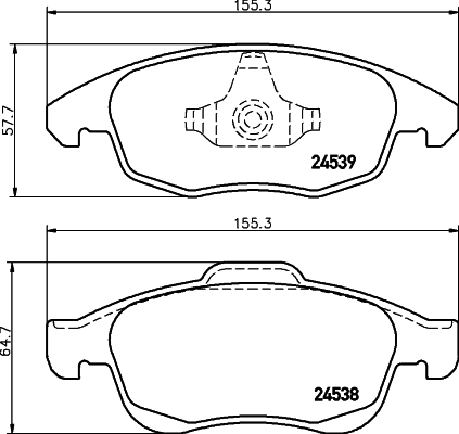 8DB355013341 HELLA Передні гальмівні колодки
