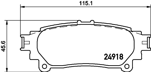 8DB355015371 HELLA Колодки гальмівні задні, дискові