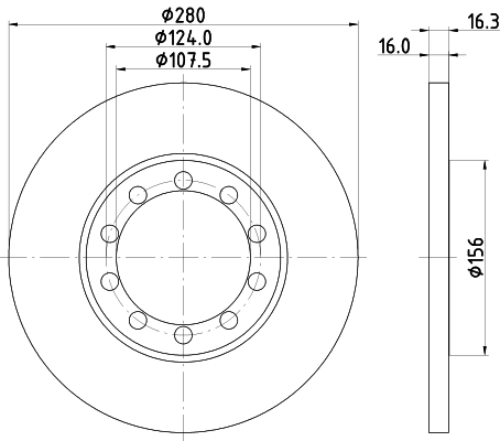 8DD355113291 HELLA Дискові гальма