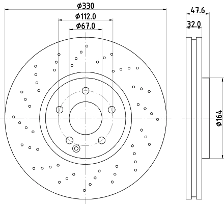 8DD355128151 HELLA Гальмо дискове переднє