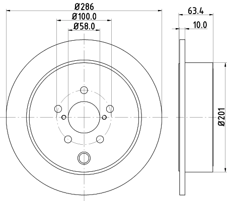 8DD355116421 HELLA Дискові гальма