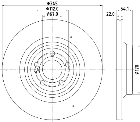 8DD355132321 HELLA Дискові гальма