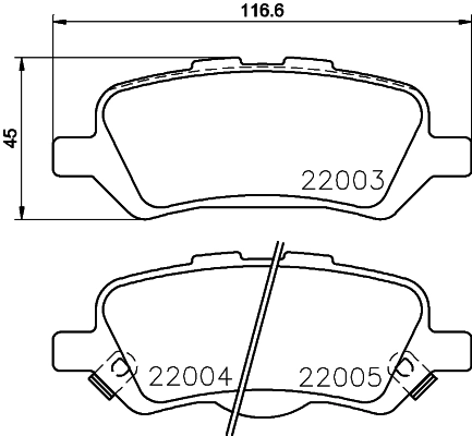 Задні гальмівні колодки Toyota Venza позашляховик (AGV1, GGV1) (2008 - 2017) ціна, від 61.15 USD