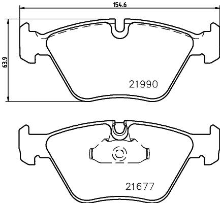 8DB355010711 HELLA Передні гальмівні колодки