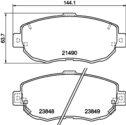 8DB355010151 HELLA Передні гальмівні колодки