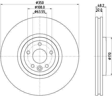 Гальмівні диски передні HK831125BA Jaguar