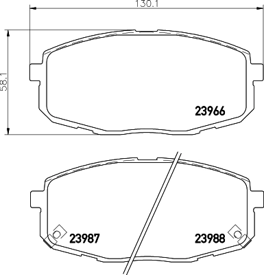 8DB355010611 HELLA Передні гальмівні колодки