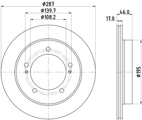 194748 Maxgear Гальмо дискове переднє