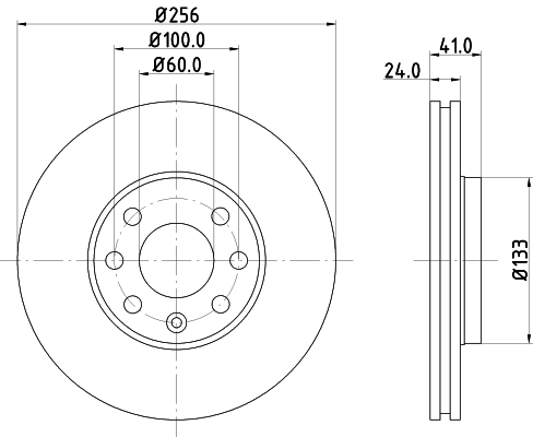 8DD355106051 HELLA Гальмо дискове переднє
