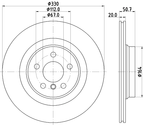 8DD355132301 HELLA Дискові гальма