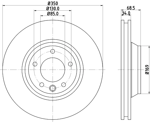 8DD355109781 HELLA Гальмо дискове переднє