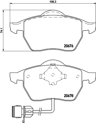 8DB355007461 HELLA Передні гальмівні колодки