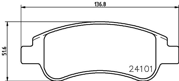8DB355011521 HELLA Передні гальмівні колодки
