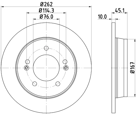 8DD355129451 HELLA Дискові гальма