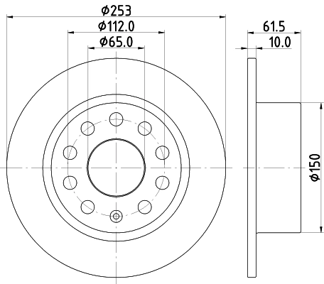 8DD355132281 HELLA Дискові гальма