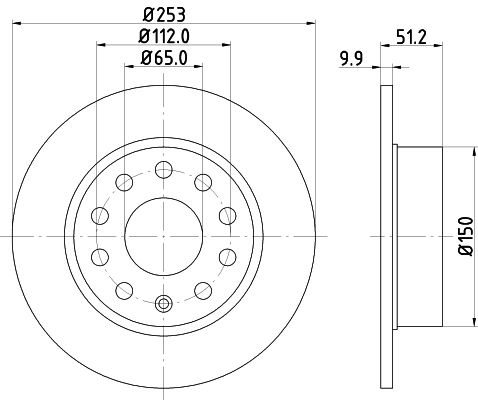 8DD355109601 HELLA Дискові гальма