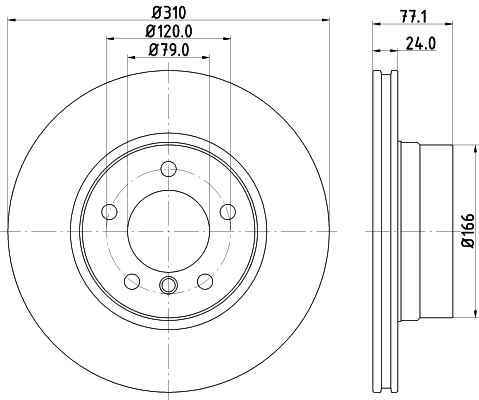 8DD355109901 HELLA Гальмо дискове переднє