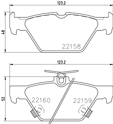 8DB355023341 HELLA Колодки гальмівні задні, дискові