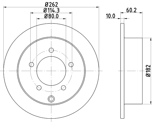 8DD355119181 HELLA Дискові гальма