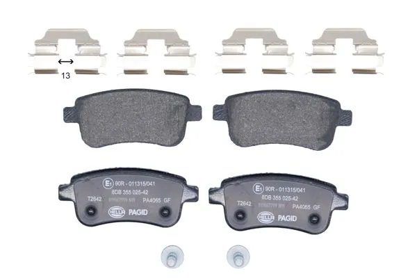 Задні дискові колодки HELLA 8DB355025421